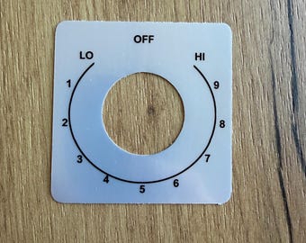Pegatinas de repuesto para estufas y hornos: calcomanía adhesiva para perillas de fácil reparación (7,6 x 7,6 cm)