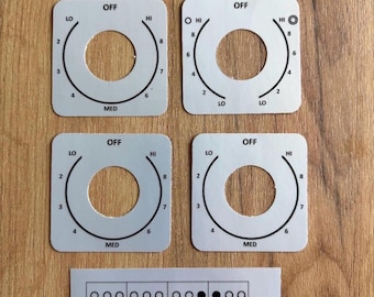 Adhesivos de vinilo resistentes a la decoloración para el panel de control de la estufa Samsung NE59K3310SS