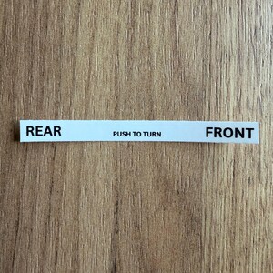 Wolf Range Stove Knob Decals – Vintage Stove Repair REAR - Push-to-Turn - FRONT