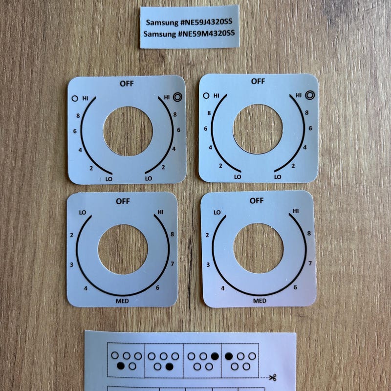 Stove Decals for Knobs - Etsy