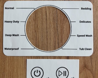 LG WT7150CW Washer Control Panel Decal Set - Fix Faded Rubbed Off Buttons