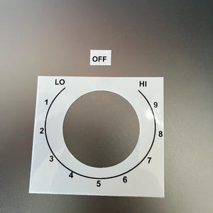 Adesivi di ricambio per fornelli e forni – Adesivo sopra la manopola del quadrante per una facile riparazione (7,6 cm x 7,6 cm)