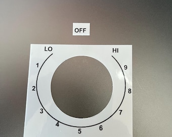 Pegatinas de repuesto para estufas y hornos: calcomanía adhesiva para perillas de fácil reparación (7,6 x 7,6 cm)