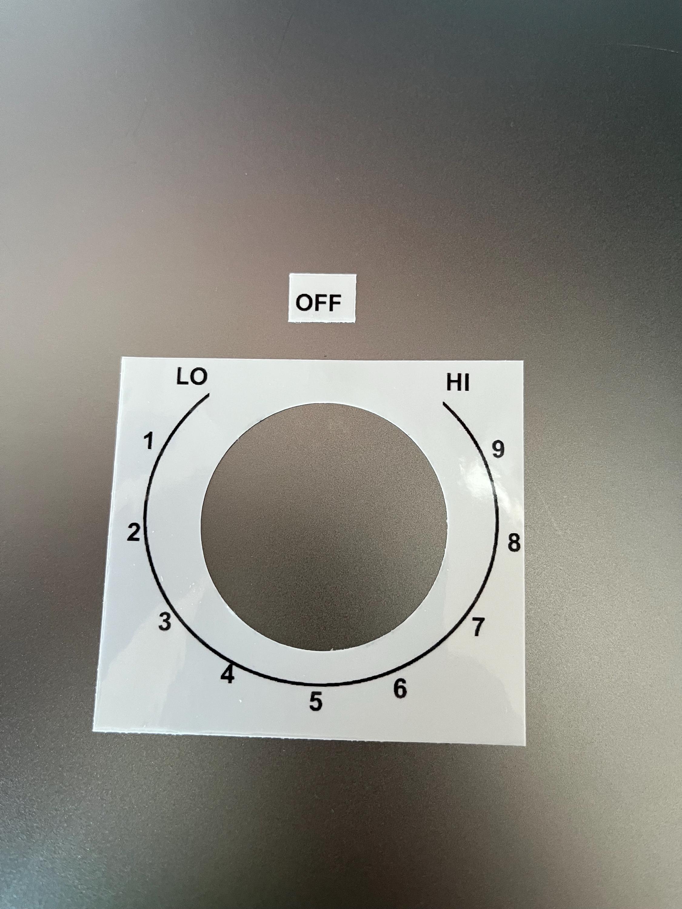 Combo 64pcs 2 Dals H Lo Adhesve Hob Oven Stove Dal Decal Knob - Foto 4