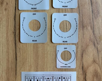 GE Profile PB975S0M2SS - Calcomanías para estufa de doble horno - Adhesivos de repuesto para el panel de control de la estufa