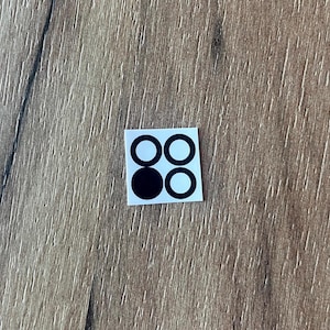 Autocollants de rechange pour indicateurs de brûleurs de cuisinière et de four – Autocollant adhésif pour bouton (BRLEUR AVANT GAUCHE)