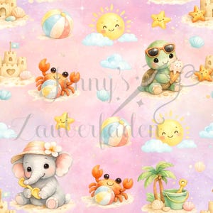 VB Eigenproduktion Zauberhafte Strandabenteuer – Jersey / French Terry/ Musselin/ Softshell Meterware – Kinderstoff zum Nähen