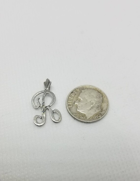 Vintage Sterling Silver Cursive Script Letter R P… - image 2