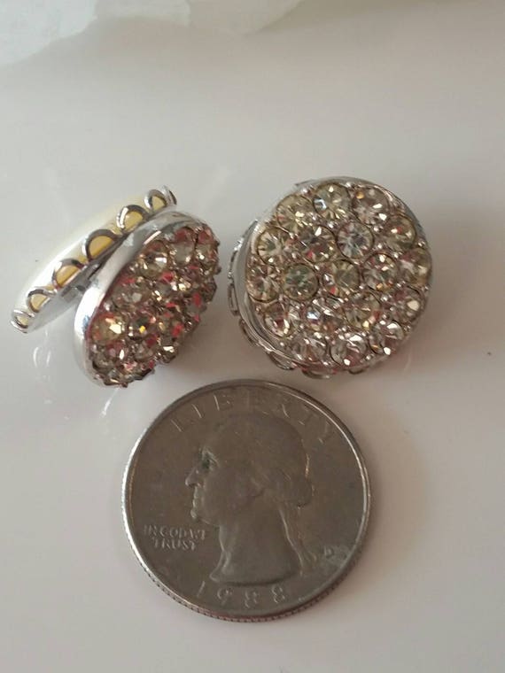 Vintage Double Sided Clip Earrings - image 2