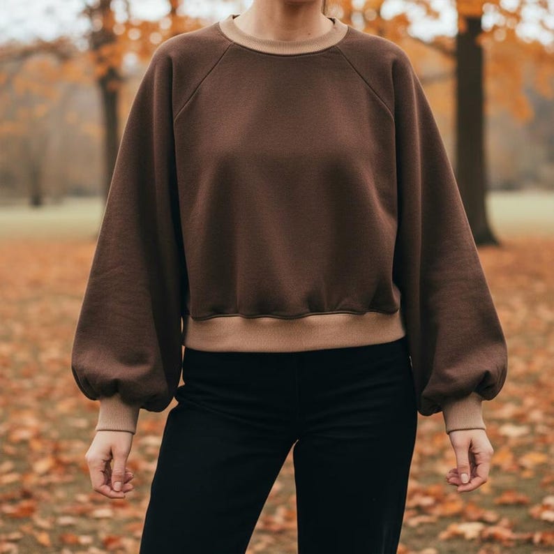 Raglan Sleeve Sweatshirt Sewing Pattern: Women's Oversize Sweater (US 2-12) (PDF Pattern) image 2