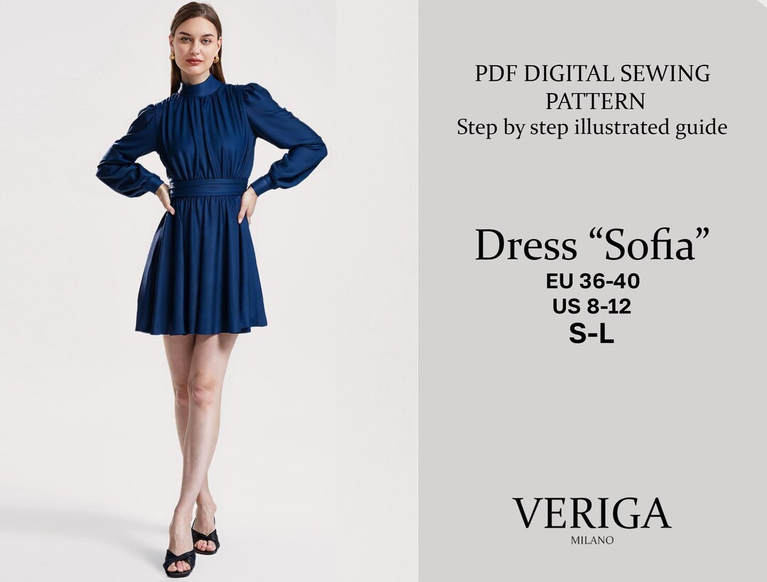 Double-layer Dress Pattern // Dress With Gathers Pattern // Beautiful ...