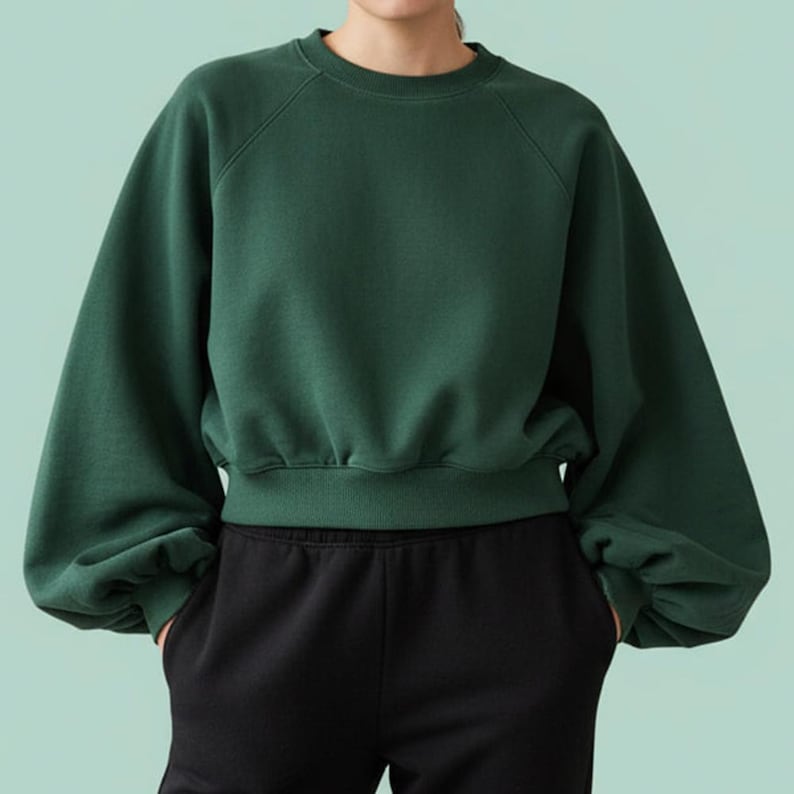 Raglan Sleeve Sweatshirt Sewing Pattern: Women's Oversize Sweater (US 2-12) (PDF Pattern) image 5