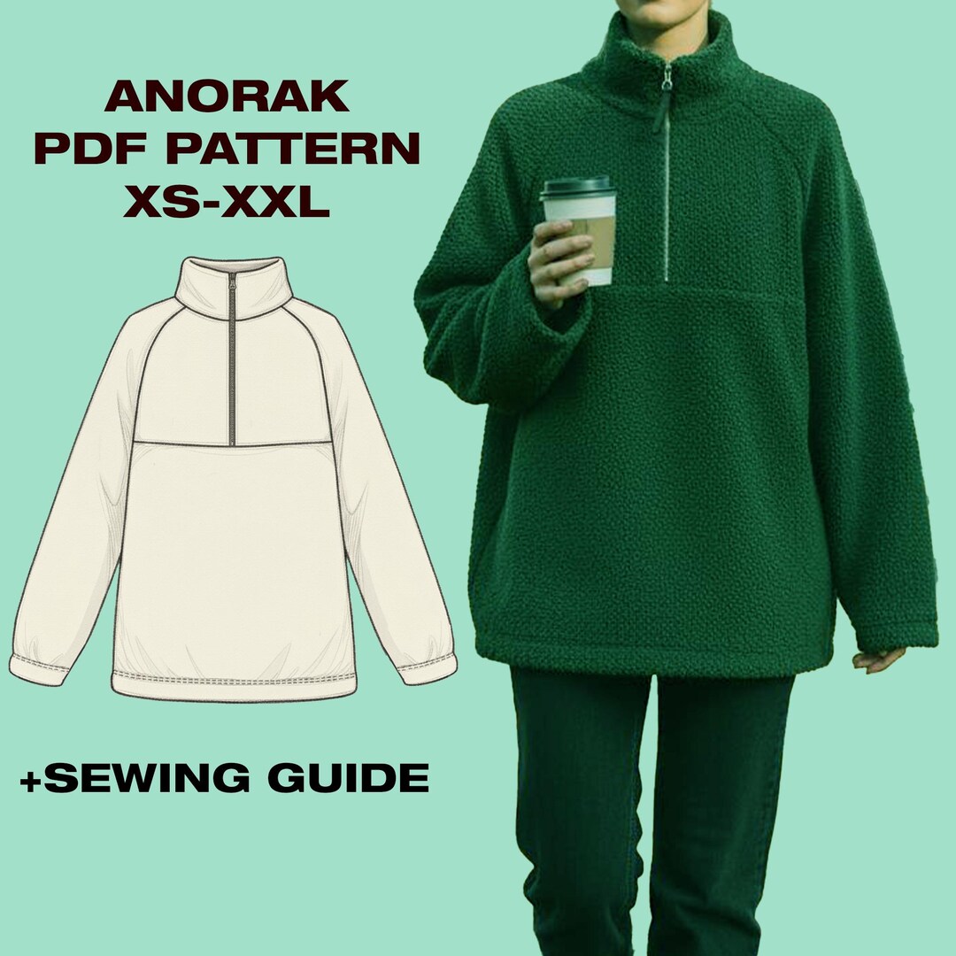 Hoodie Sewing Pattern | Anorak Sewing Pattern | Warm Pattern | PDF ...