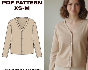 Michelina Shirt Sewing Pattern | Women Shirt Pattern | Sewing Pattern | easy Shirt Pattern | Plotter, USletter, A4 | XS-M