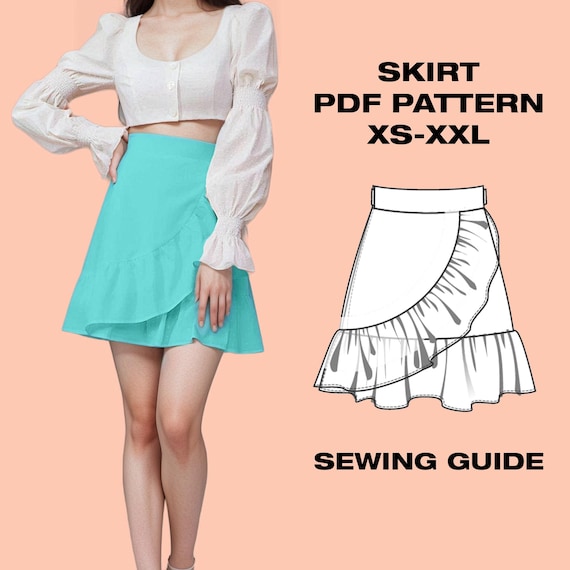 Ruffle Skirt Short Tight Skirt Quilt Multi Patchwork Mesh Frilly