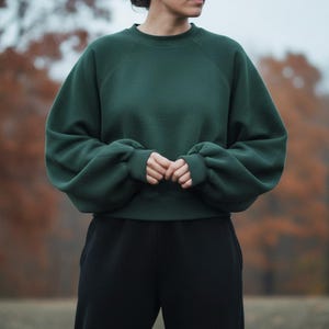 Raglan Sleeve Sweatshirt Sewing Pattern: Women's Oversize Sweater (US 2-12) (PDF Pattern) image 3