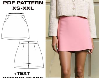 Summer Shorts Skirt Pattern | Women Shorts Pattern | Beginner Shorts skirt | Classic shorts | culotte mini skirt | A0,USletter,A4, XS-XXL