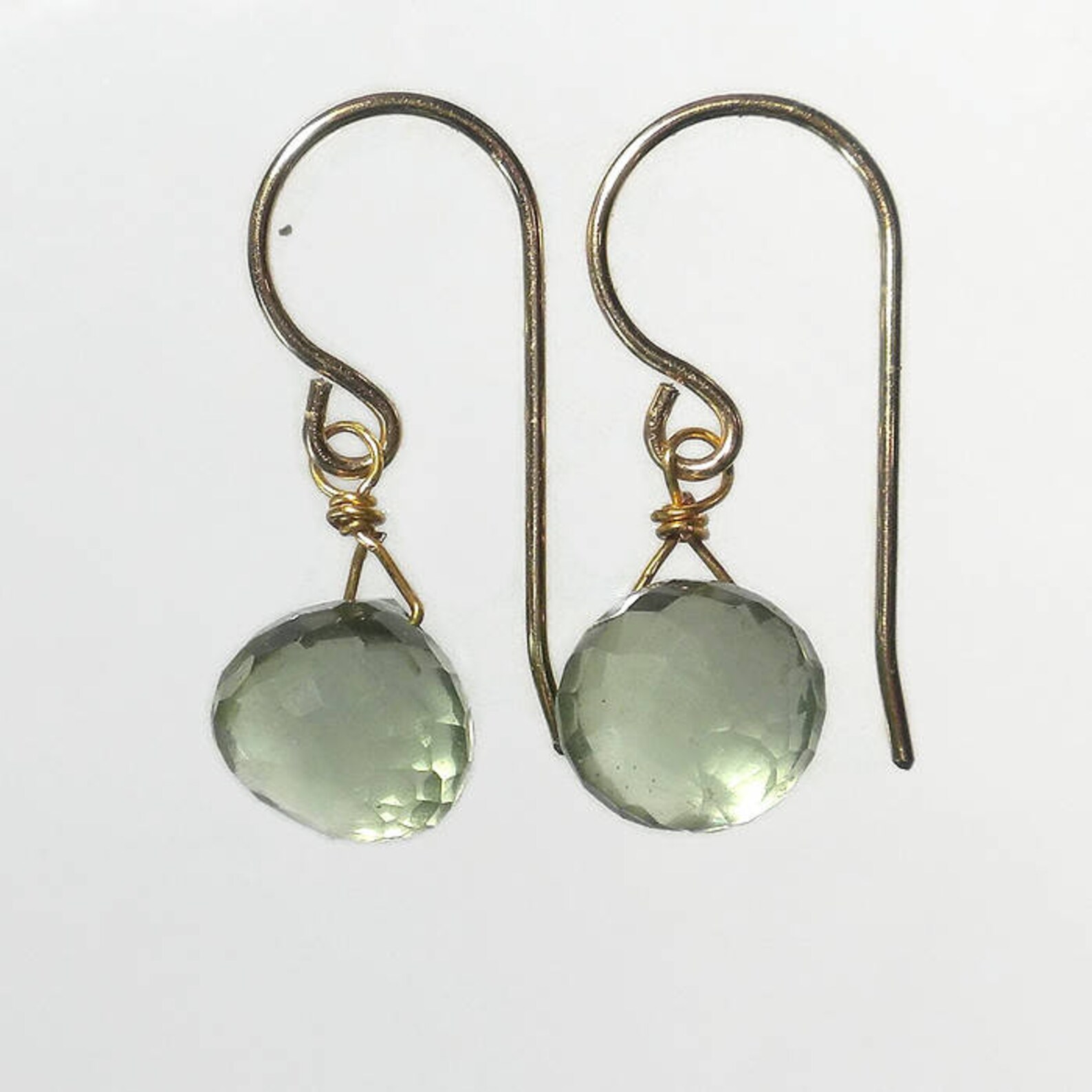 Sage Green Earrings Dangle Green Amethyst Quartz Drop Etsy