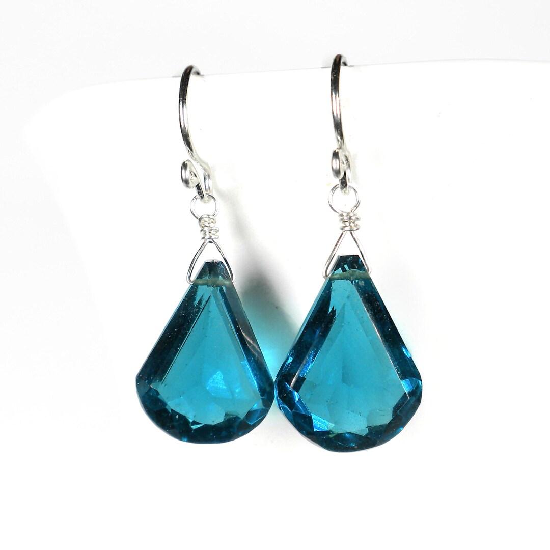 Blue Quartz Drop Earrings