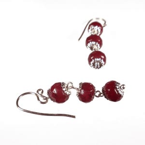 Ruby Earrings, Ruby Dangle Earrings, Ruby Jewelry, Dainty Earrings, Red Gemstone Earrings, Gift For Her, July Birthstone, Anniversary Gift, afbeelding 10