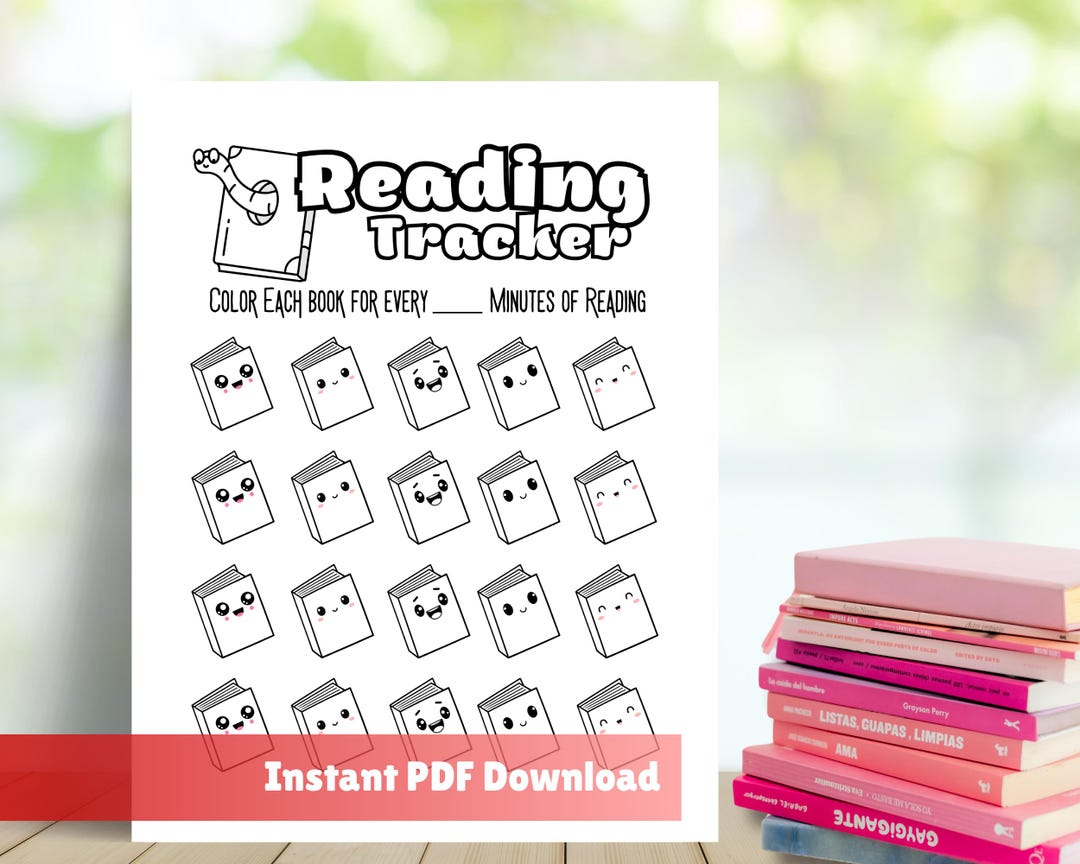 Kids Reading Tracker Printable: Reading Habit Builder (digital Download ...