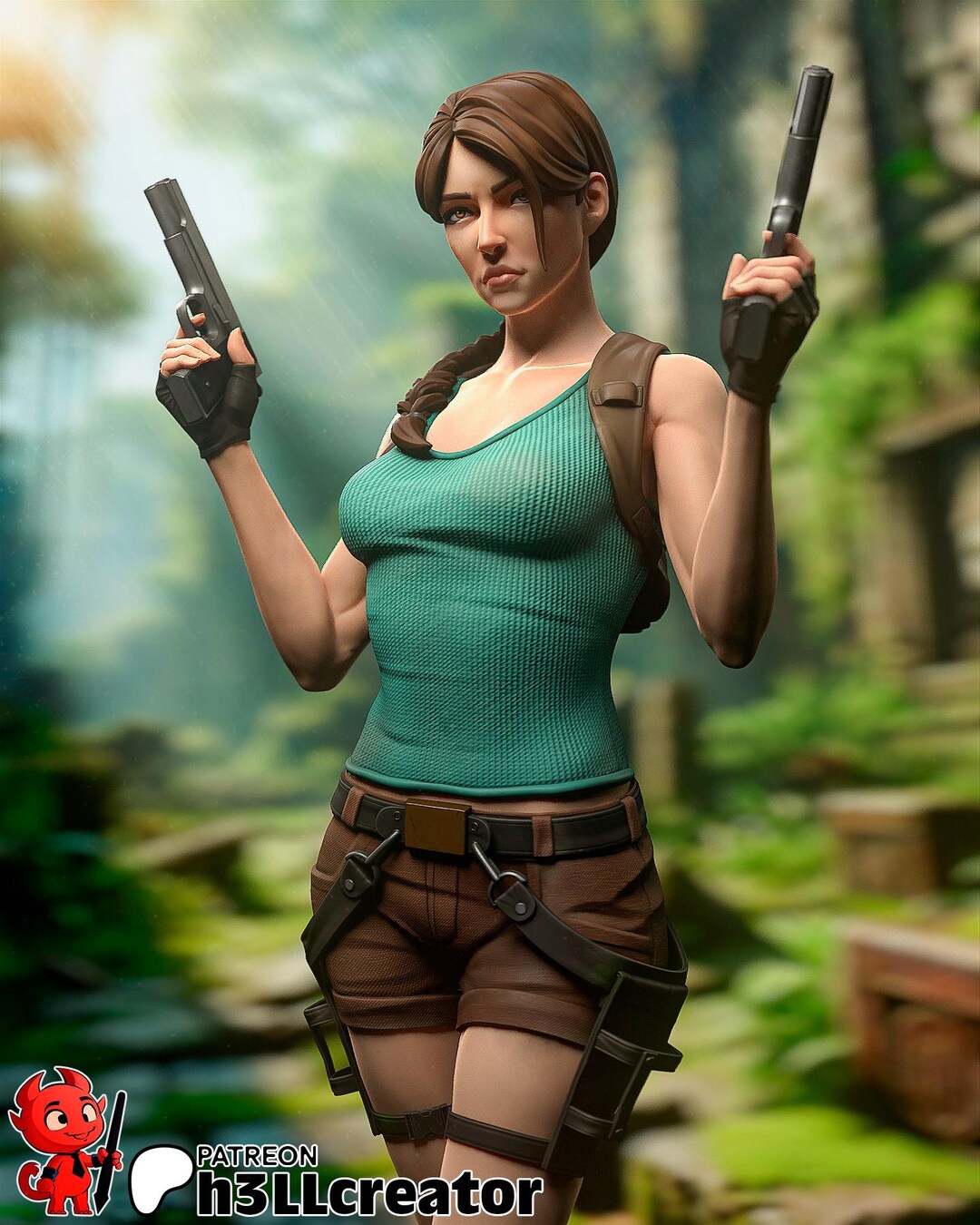 Fichier STL Tomb Raider - Modèle Lara Croft - Fichier d'impression 3D - Gaming Collectible