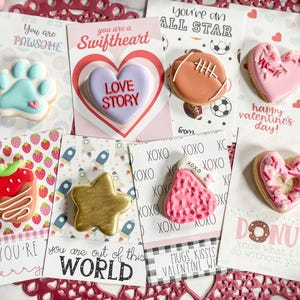 Mini Valentines Cookie Cards (set of 6 of one type)