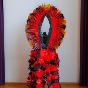 Red Samba Costume: Trinidad Carnival Dance Outfit with Wings & Tails