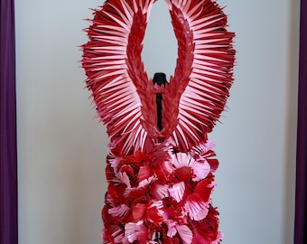 Red Carnival Costume: Trinidad Samba Wings & Tails
