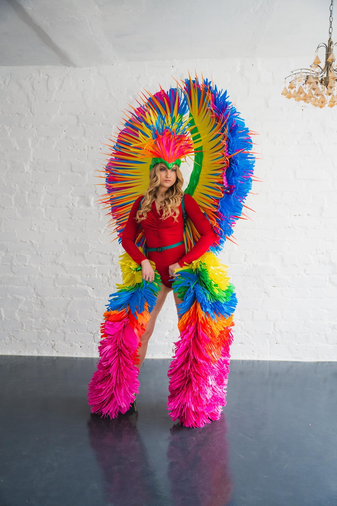 Samba Ropa Pride Costume, Yellow, Red Samba Dance Costume, Cosplay Costume ...