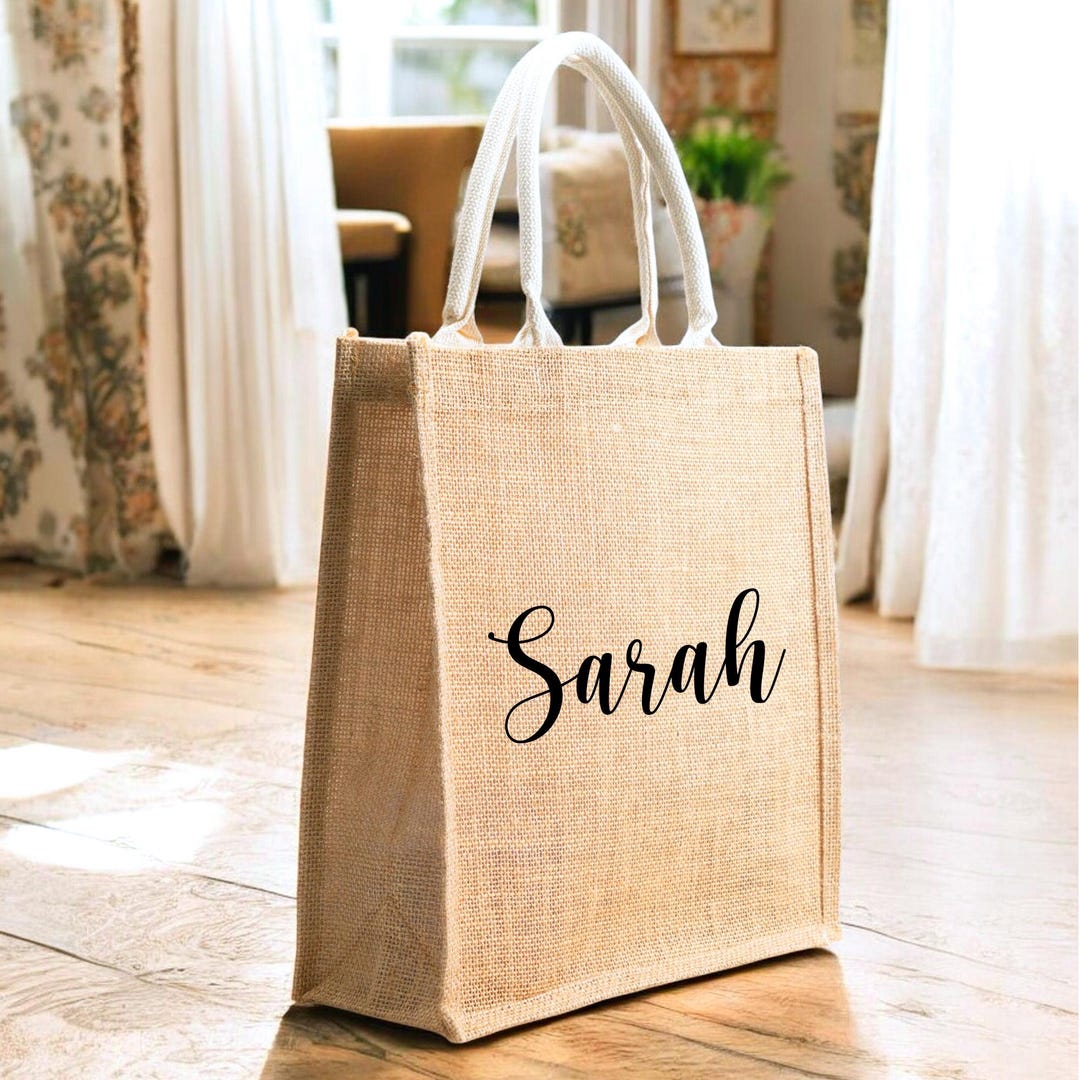 Custom Bridesmaid Tote Bags - DIY Bridesmaid Proposal Bags - Burlap ...