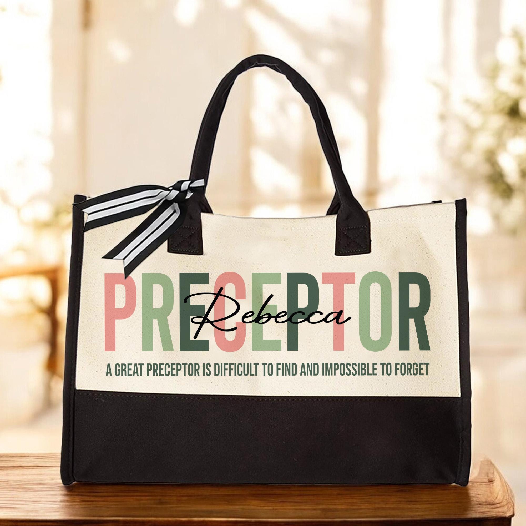 Custom Preceptor Tote Bag, Personalized Gift for Nursing Preceptor, Appreciation Tote for Mentor, Custom Name Bag, Preceptor Thank You Gift