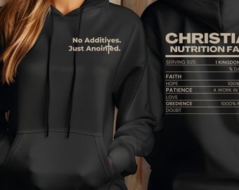 Nutrition Facts Christian Hoodie - Unisex Christian Hoodie, Jesus Hoodie, Religious Gift, Christian Gift for Men & Women, Christian Shirts