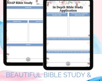 Bible Study Guide and Prayer Logs, Bible Study Printable, Bible Verse Mapping, GoodNotes Template, Bible Study Template and Sermon Notes