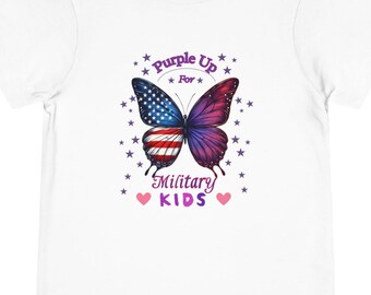 Purple Up Toddler Tee | Military Kids Shirt | Month Military Child | Military Family Gift | Army Navy Air Force Tee
