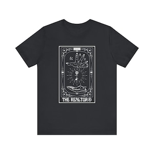 Tarot Card REALTOR Tee, Presente de agente imobiliário, Brokert, Roupas de corretor de imóveis, Camisa de malha unissex