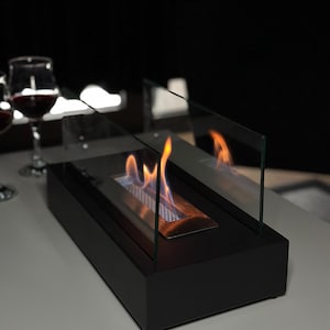 Chimenea de mesa moderna sin humo, fogata de bioetanol, chimenea para interior y exterior, decoración para sala de estar, regalo de San Valentín