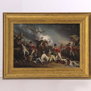 The Death of General Mercer at the Battle of Princeton - John Trumbull, Vintage Art for Timeless American History
