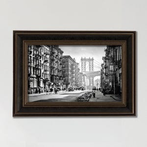 Historic NYC Pike & Henry Streets, Manhattan Vintage Framed Print | Old New York Cityscape | Lower East Side Art