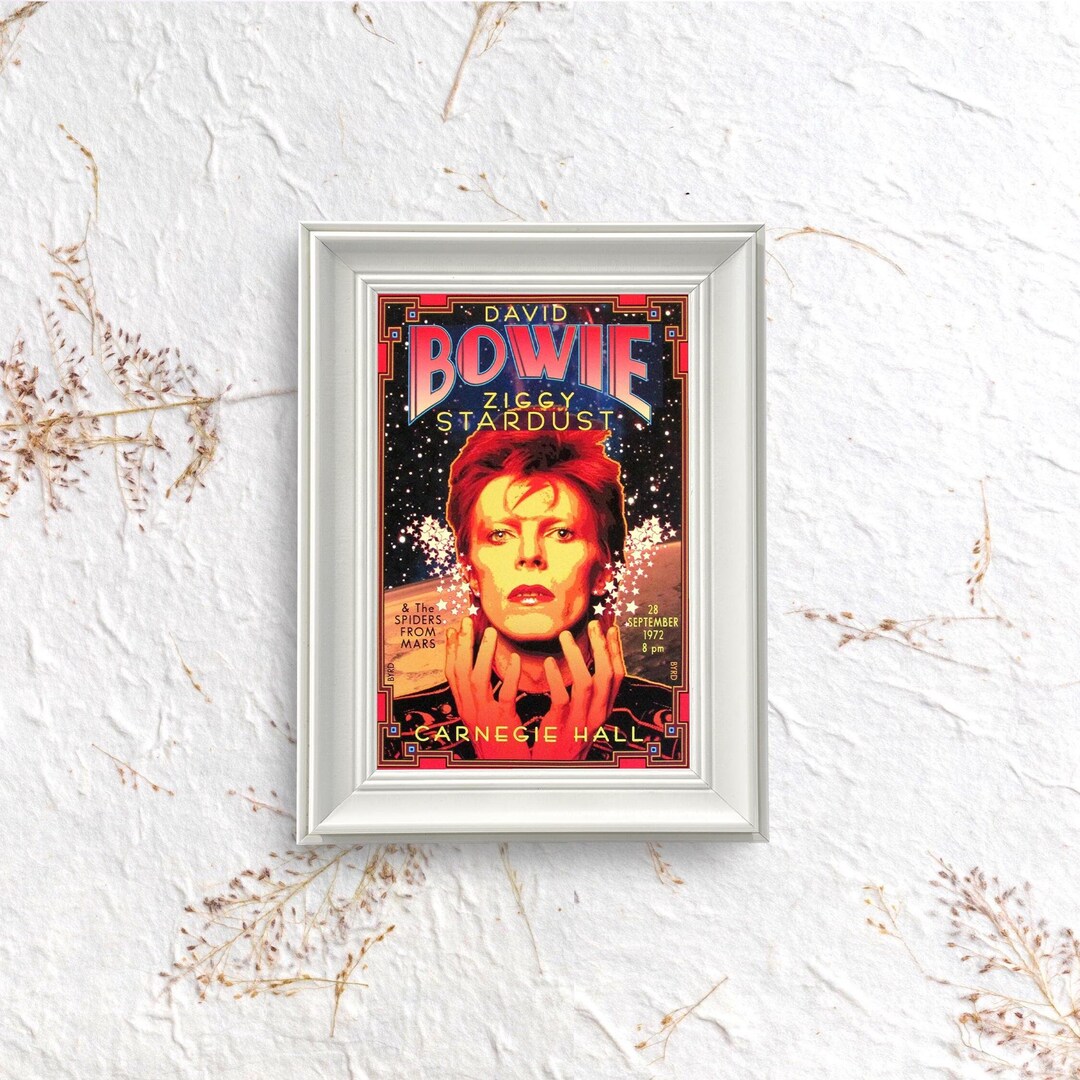 David Bowie Vintage Rock Music Poster Framed MDF UV Print for Iconic ...