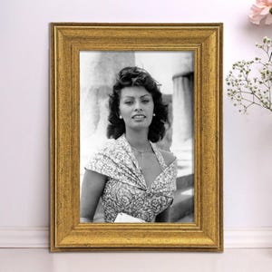 Art encadré vintage de Sophia Loren, portrait d&#39;actrice hollywoodienne classique, décoration murale de star de cinéma italienne, impression de photographie glamour
