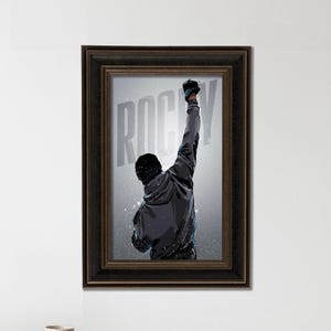 Rocky Balboa Vintage Framed Wall Art – Iconic Boxing Legend Poster, Retro Sports Hero Decor, Motivational Movie Print