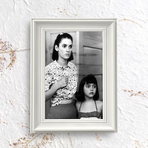 Winona Ryder and Christina Ricci, 1990 - Vintage Framed Print, Iconic 90s Hollywood Portrait Art