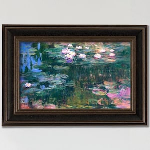 Claude Monet Water Lilies Framed Wall Art - Stunning Fine Art Print, Classic Monet Painting, Impressionist Nature Decor, Home Wall Art