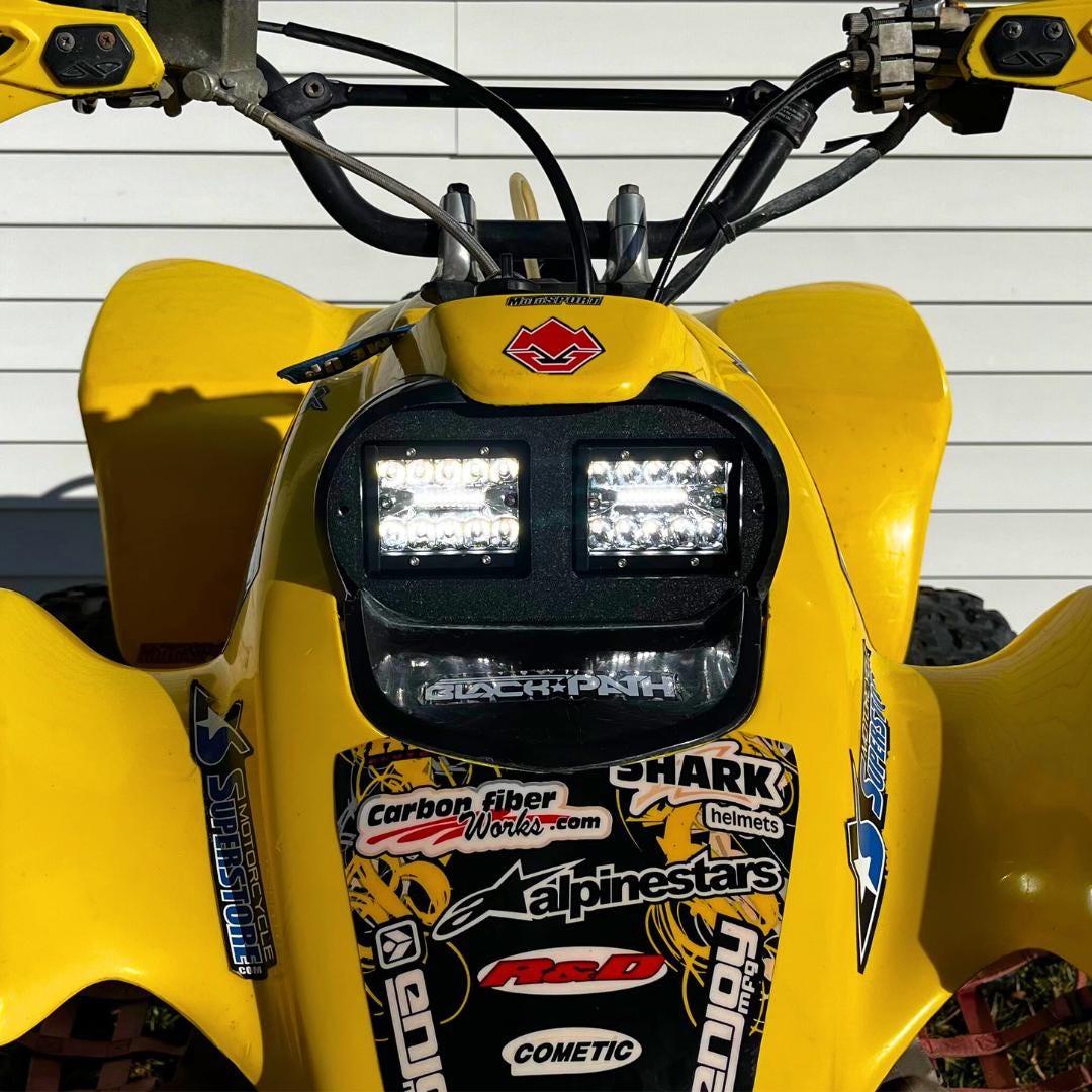Honda 400ex Headlight ASSEMBLY: Nilight 4in 60W Flood Spot