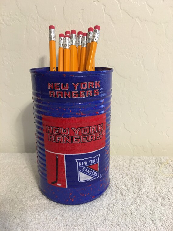 HOCKEY PENCIL HOLDER KH120/ New York Rangers Fabric Etsy