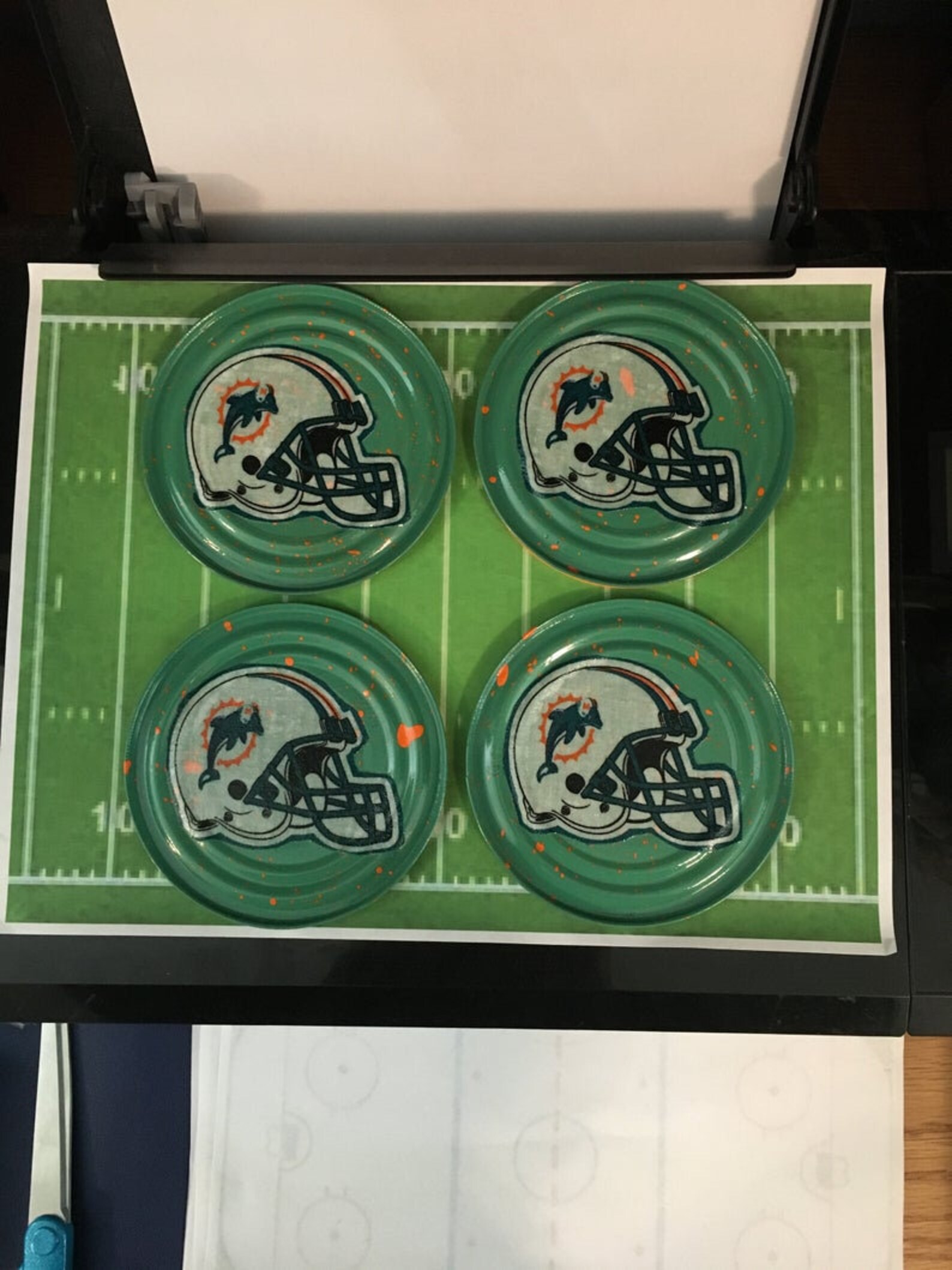 FOOTBALL COASTERS Set of 4 Your Choice of Nfl team Etsy