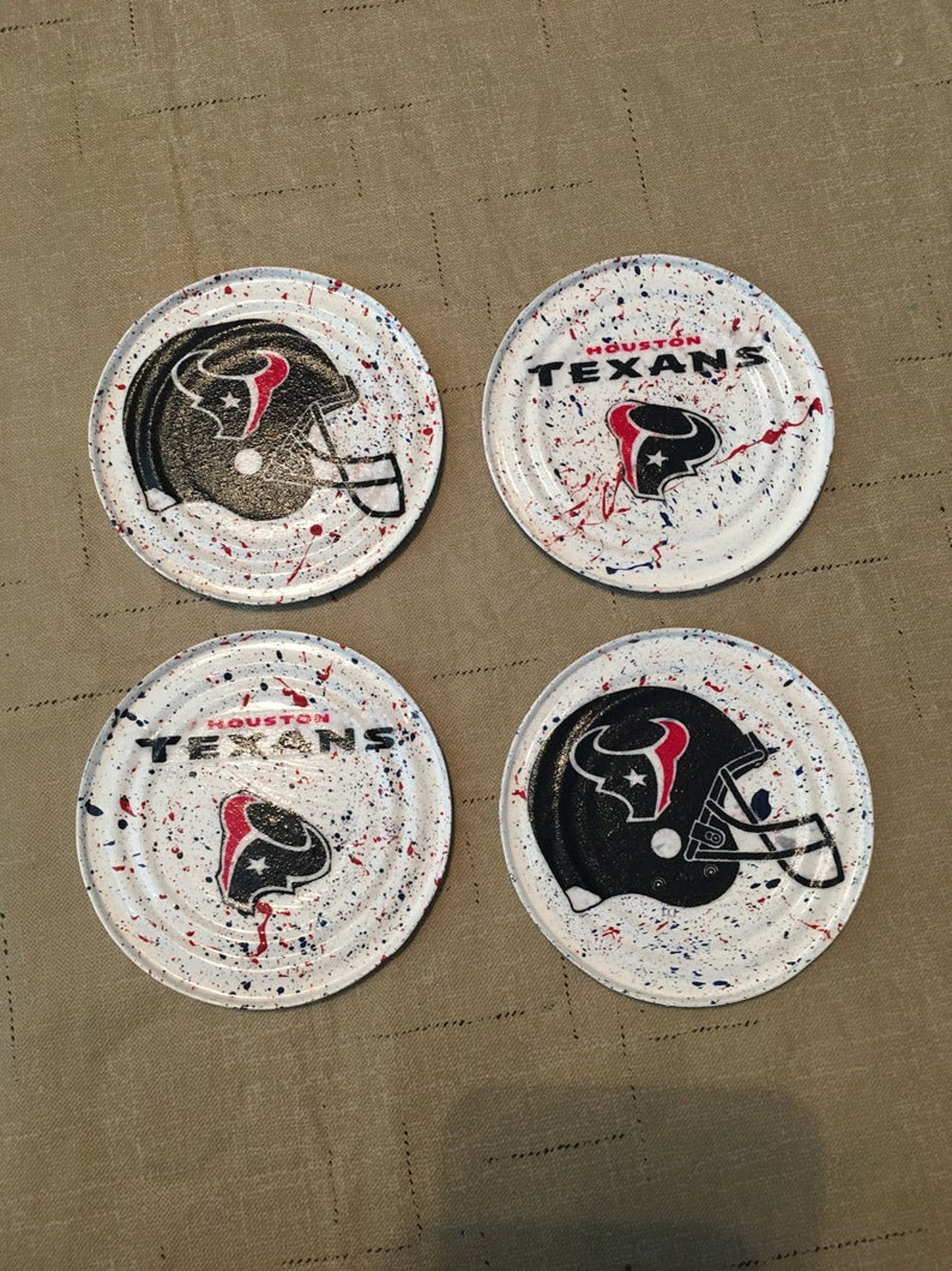 FOOTBALL COASTERS Set of 4 Your Choice of Nfl team Etsy