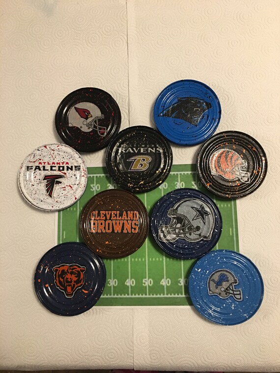 FOOTBALL COASTERS Set of 4 your Choice of Nfl Team Etsy