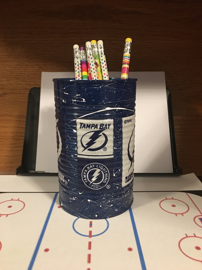 HOCKEY PENCIL HOLDER KH106 Tampa Bay Lightning Fabric Etsy